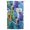 Blue Green, variant on Sheer Curtains 63 Inch Length, Abstract Red Semi Sheer Curtains Light Filtering Window Treatment, Painting Buildings Geometric Color Block Privacy Voile Drapes for Living Room Bedroom 52x63 Inch