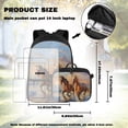 thumbnail image 4 of Yspwyqan Boys Backpack and Lunch Box Set, Sunset Beach Running Horse Backpack Set Kids Boys 4 Piece, Lightweight Double Zip Trendy School Bag for Elementary Middle, 4 of 7