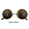 thumbnail image 4 of Vogacara Sun Eyewear Pragmatic Sunshade Multi-colores Gafas de sol Marco de metal Estilo novedoso para mujeres Golden, Tea Color Type3 NO3 Vogacara CE011592-09B, 4 of 6