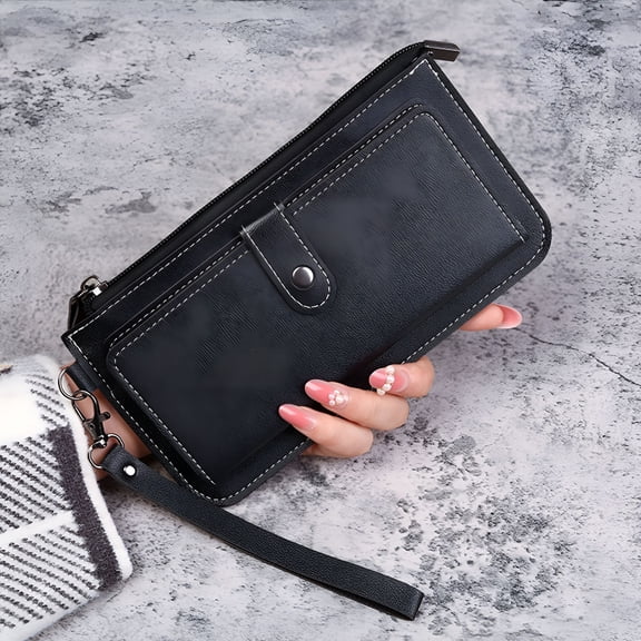 AOMRCOL Wallets for Women Leather Credit Card Holders with Rfid Blocking Large Capacity Purse Wristlet Ladies Wallets