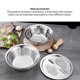 thumbnail image 5 of Colador Apilable De Acero Inoxidable Y Juego De Lavabo Para Mezclar, Colador De Cocina, Lavabo De Arroz, Colador De Ensalada, Juego De Tazones, Colador De Arroz Para Cocina, Restaurante, Cocina Advancent HA026467-03, 5 of 6