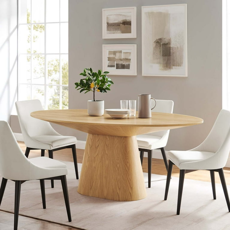 Modern oval outlet dining table set