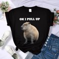 thumbnail image 3 of Camiseta de capibara para mujer, camisetas Kawaii, camiseta divertida de Capibara, camisetas Harajuku, ropa femenina, moda kawaii Y2k 90s, 3 of 5