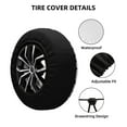 thumbnail image 4 of Spare Tire Cover, Fish Bone Wheel Cover Tire Covers for Trailers Car Truck Camper Universal Tire Covering Fits Diameter 15 inch, 4 of 7