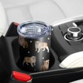 thumbnail image 5 of 20 Oz Bulldog Dog and Footprints Coffee Tumbler Double Wall Insulated Stainless Steel Water Bottle | Metal Reusable Thermoses Flask with Cup Cap | Leak & Sweat Proof with Anti-Dust Lid, 5 of 7