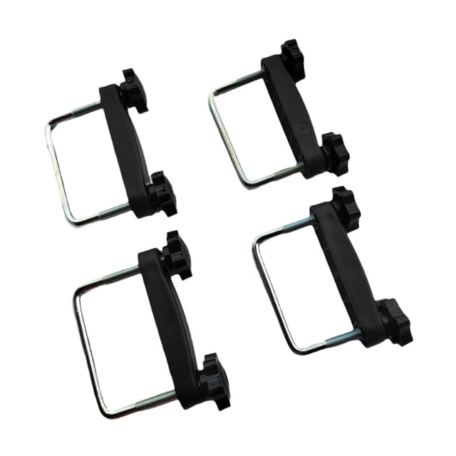 Shengyu 4Pcs Generic U Roof Rack Clamps Roof Rack Luggage Carrier Accessories Inner diameter 6 cm Black Silver Inner diameter 6 cm