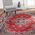 thumbnail image 1 of Home Dynamix Premium Sakarya Traditional Medallion Border Area Rug, Claret, 7'8"x10'7" Rectangle, 1 of 3