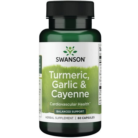Swanson Full Spectrum Turmeric, Garlic and Cayenne 60 Capsules