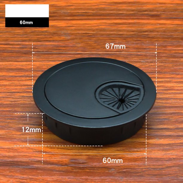 50mm/60mm/80mm Computer Metal Grommet Desk Table Cable Tidy Outlet Wire