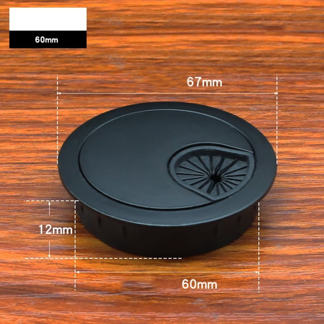60mm Computer Metal Grommet Desk Table Cable Tidy Outlet Wire Cover