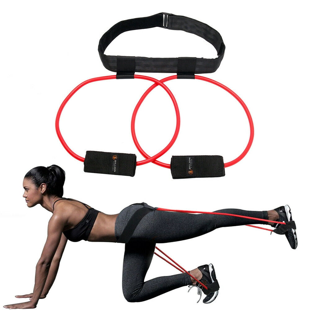 Pinch-Free Buckle Set of 4 Exercise Workout Elastic Bands for Booty Arms & Legs Workout for Men and Women 2” Wide Resistance Bands Set for Man Women Butt and Legs