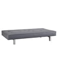 thumbnail image 4 of Home Imports Emporium Astrid Futon Sofa Bed Faux Leather Convertible Folding Sofa Grey, 4 of 14