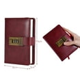 thumbnail image 4 of Labymos Vintage A7 Pocket Notebooks Journals Planner Agenda Diary Book with Password Lock Office Supplies, 4 of 8