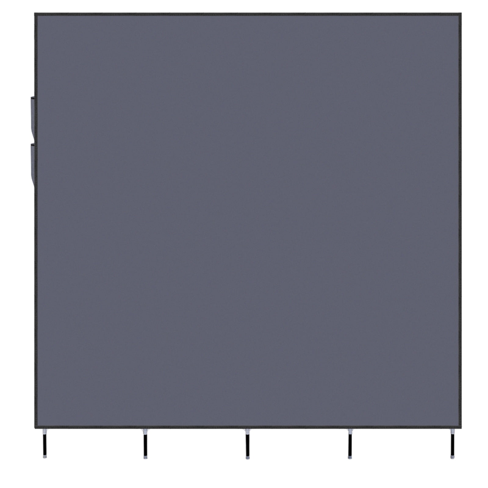 67" Clothes Closet Portable Wardrobe Clothes Storage Rack 12 Shelves 4 Side Pockets, Gray