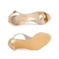 thumbnail image 4 of BLISSFUL STEP Women's T Strap Open Toe Stiletto Heel Sandals Rose Gold 7.5, 4 of 7