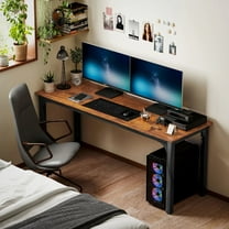 70.9" Computer Desk, Desktop Desk with Metal Legs