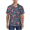 thumbnail image 5 of KLL Men's Hawaiian Shirt Short Sleeve Button Down Beach Shirts-Gnome Love USA, 5 of 6