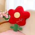 thumbnail image 5 of Flower Pillow Simulation Cute Cartoon Animation Flower Doll Sleeping Pillow Plush Toys Red L, 5 of 5