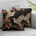 thumbnail image 2 of Nawypu  Throw Pillow Covers Blue Animal with Flying Birds Crane Heron Japanese Pattern Oriental Motifs Green 2pcs Decorative Square Pillowcases Cushion Cover 2pcs, 2 of 6