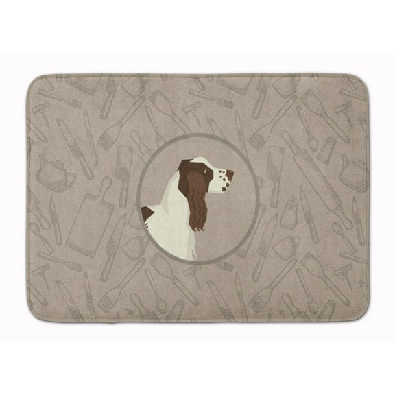 English Springer Spaniel In the Kitchen Machine Washable Memory Foam Mat