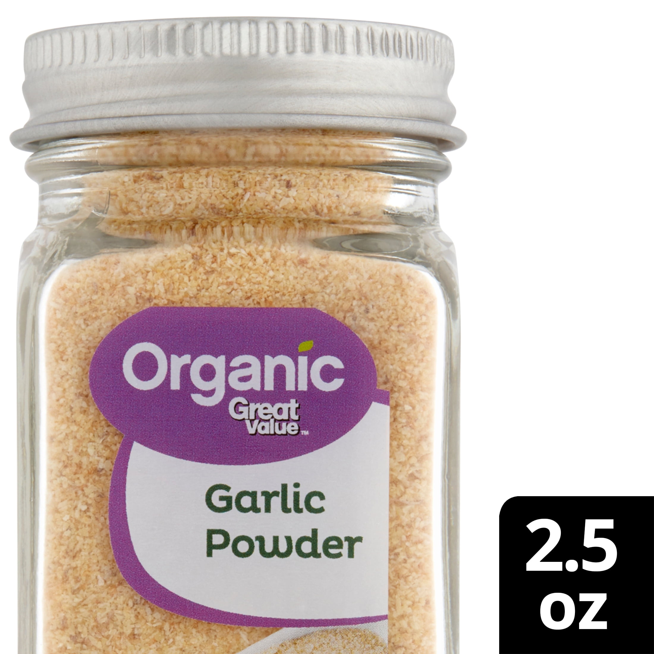 (4 pack) Great Value Organic Garlic Powder, 2.5 oz