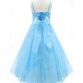 thumbnail image 4 of A-Line Organza Long Dress Turquoise 12 HC1251, 4 of 5