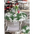thumbnail image 5 of Outdoor Tablecloth with Umbrella Hole for Patio/Picnic/Party/Camping, Dark Green Palm Trees Waterproof Table Cloth Round Cover Washable, Farmhouse Tropical Summer Beach (Dia 54"), 5 of 9