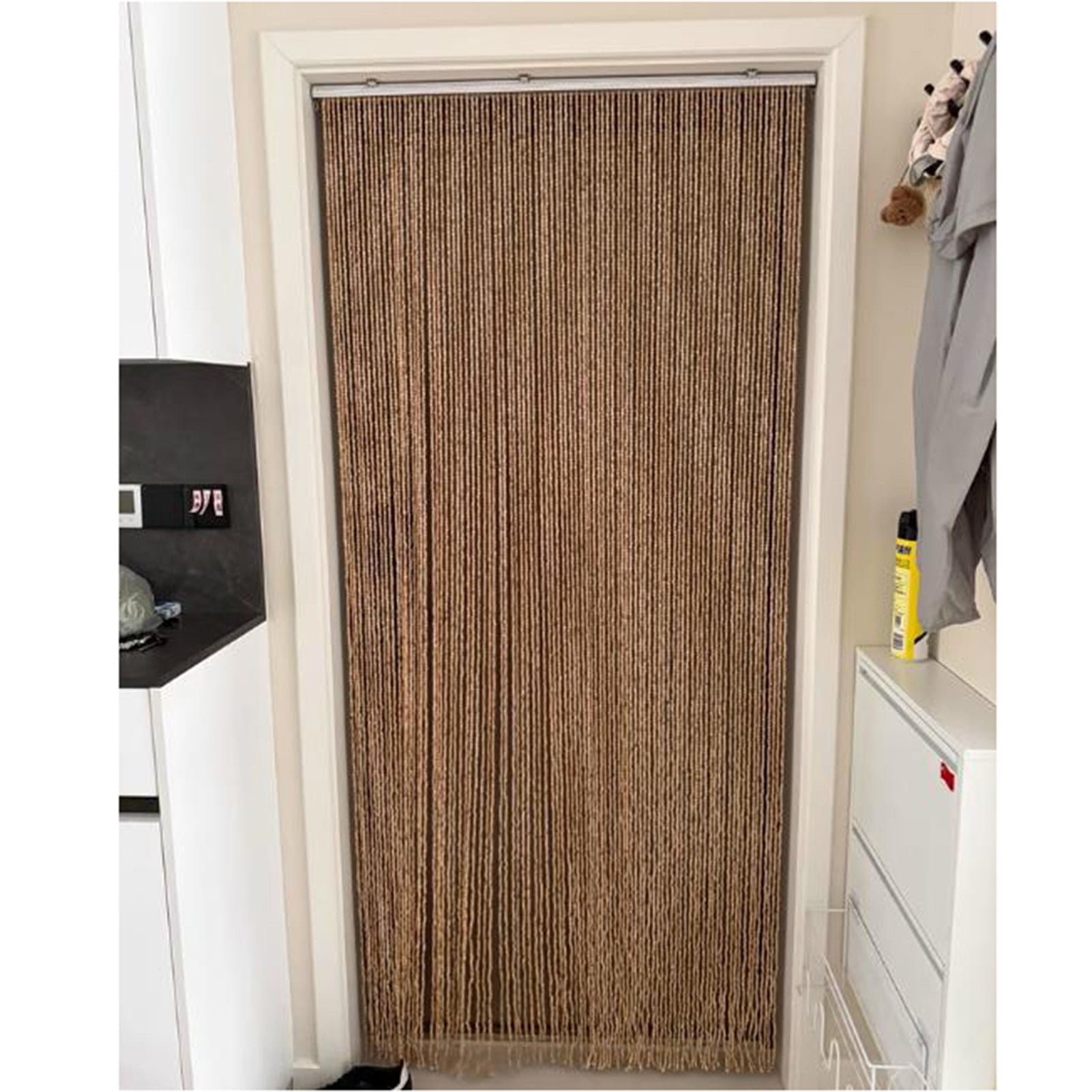 Bamboo Bead Curtain for Doors, Hanging Durable Door Curtain, Hanging Fly Curtain, Decorative Wooden Bead Curtain, for Room/Window/Hallway Entrance