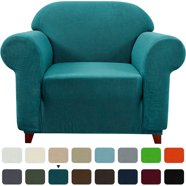 Subrtex 1-Piece Stretch Sofa Slipcover Non Slip Couch Cover, Texture Grid Pattern