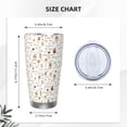 thumbnail image 4 of Fotbe Coffee Pattern 20 oz Tumbler Stainless Steel Vacuum Insulated Coffee Ice Cup Double Wall Travel Flask Leak-proof Coffee Cup-Straw Three-piece Set, 4 of 8