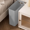 thumbnail image 6 of WEXOPE Narrow Slit Garbage Bin with Handle, Slim Plastic Trash Can for Kitchen Bathroom Bedroom, Space Saving Waste Basket for Home Storage,Gray, 6 of 6