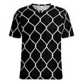 thumbnail image 6 of Summer Chain Print T Shirts White Links Print Street Fashion T-Shirt Womens Short Sleeves Modern Oversize Tees Graphic C, 6 of 7