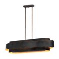 thumbnail image 1 of Maxim 38397BZGTGLD Flow 5-Light Linear Chandelier, Bronze Gilt & Gold, 1 of 1