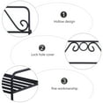 thumbnail image 4 of TABLZONE Black Metal Plant Pot Stand with Unique Back Chair Design for Home Decor, and Stable, 1 Piece, 4 of 6