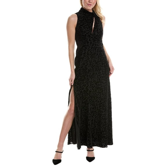 Halston womens Uma Gown, 2, Black