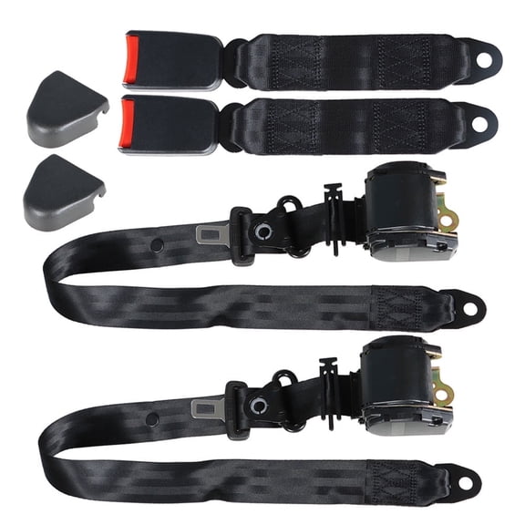 SHZAITOR 3 Point Retractable Seat Belts Universal For 1982-1995 Jeep CJ YJ Wrangler 2 X