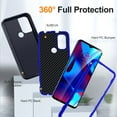 thumbnail image 3 of SaniMore for Motorola Moto G Play 2023 Case, 3-Layer Shock Absorbing Non-Slip Stripes [Soft Silicone Rubber] [Hard PC Bumper] Military Grade Shockproof Protective Cover for Moto G Play, Navy Blue, 3 of 8