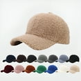 thumbnail image 3 of TELOLY 2026 New Fuzzy Sherpa Baseball Caps for Women Teddy Fleece Hip Hop Ball Caps Solid Color Warm Winter Adjustable Travel Hats, 3 of 7