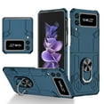 thumbnail image 1 of Allytech Case for Samsung Galaxy Z Flip 3 5G Released, Slim Thin All-Inclusive Hard PC Rugged Rotatable Ring Holder Support Car Mount Magnetic Stand Cover for Galaxy Z Flip 3 2021, Darkblue, 1 of 10