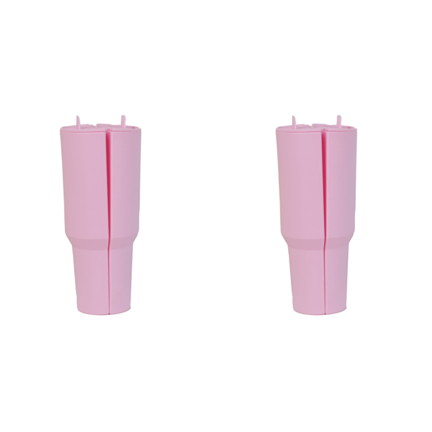Divisor Botella Con Forro Silicona Doble Sabor para 40 Oz () Rosa