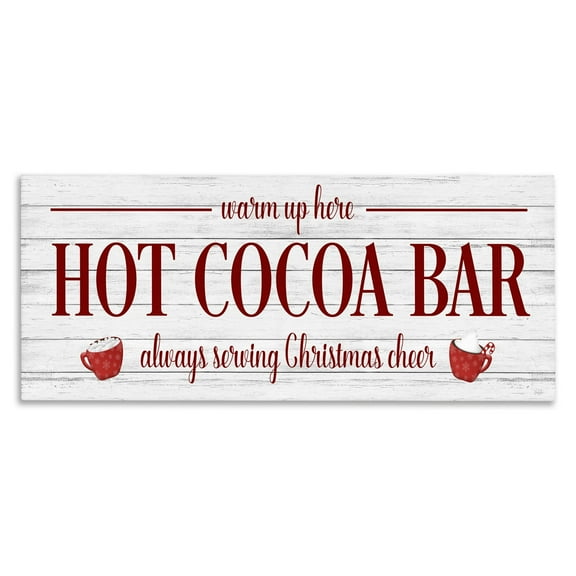Stupell Industries Hot Cocoa Bar Winter Beverage Holiday Painting Gallery Wrapped Canvas Print Wall Art