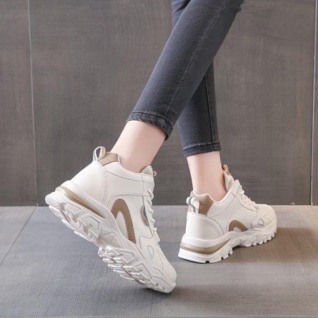 

XTMPMY Comfortable Women‘s Casual Solid Color Lace Up Platform Soft Sole Walking Shoes for Everyday Use Stylish Low-top Sneakers with Soft Sole for Maximum Comfort and Support