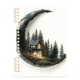 thumbnail image 7 of FORMRS 1-Subject Spiral Notebook 8" x 5" College Ruled 60 Refillable Sheet A5 Hard Cover, 2 Pack, Moon House, 7 of 7