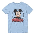 thumbnail image 2 of Disney Mickey Mouse Happy Mickey Face In Circle Men's T Shirt (Light Blue, S-XXXL), 2 of 4