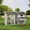 White, variant on Chicken Coop Large Hen House for 4-6 Chickens Wooden Poultry Cage with Run, Ramp, Nesting Box, Wire Fence, Waterproof Asphalt Roof (80" x 35" x 54") Natural