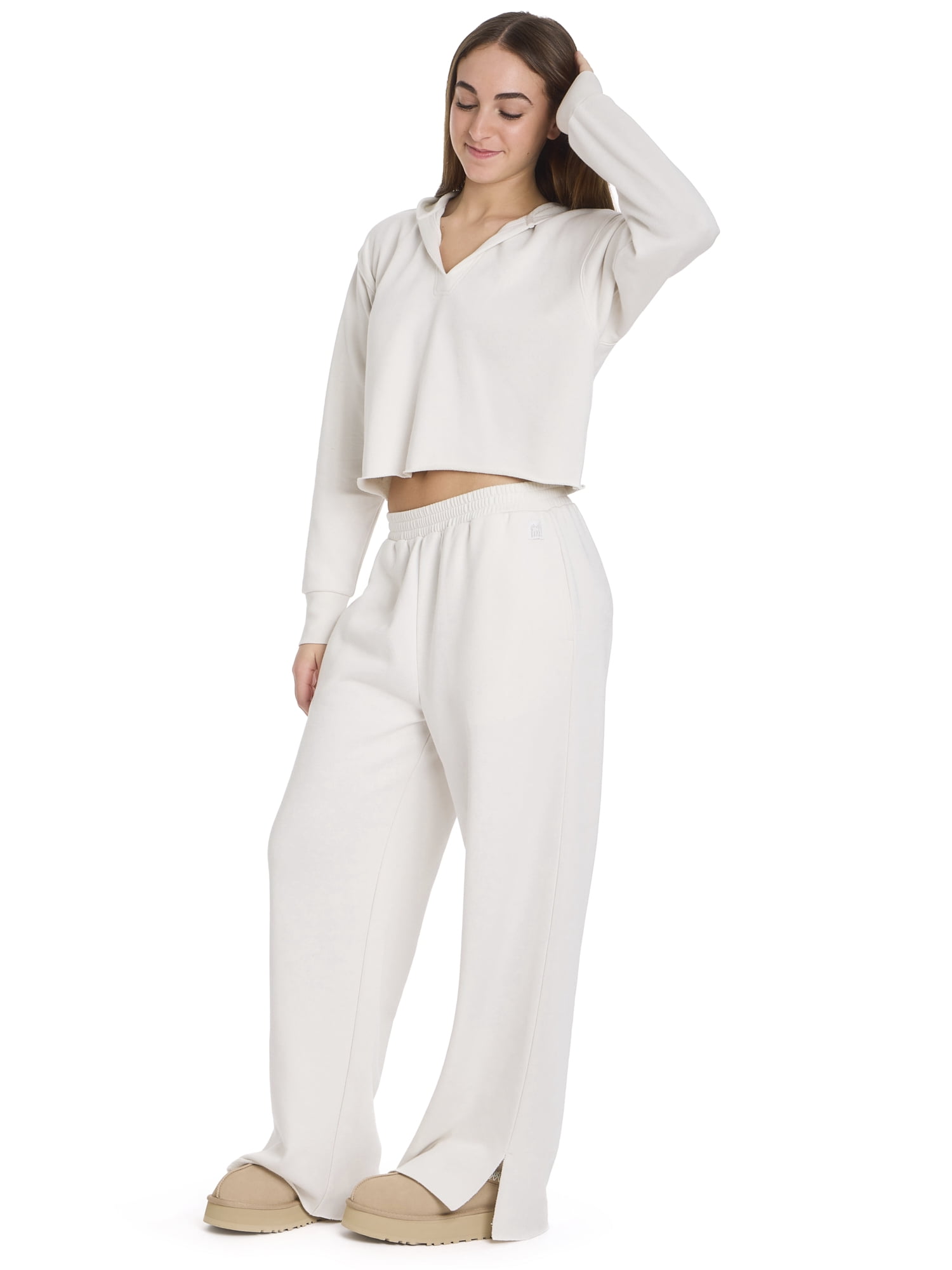 Mills by Millie Bobby Brown Women's Mineral Wash Wide Leg Sweatpants, Sizes XXS-XXL