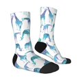 thumbnail image 4 of Yiaed Cool Giraffe Print Great elasticity Crew Socks Sports socks for Men and Women, 4 of 5
