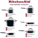 thumbnail image 2 of KitchenAid Juego de ollas y sartenes antiadherentes anodizadas duras, 10 piezas, color negro ónix, 2 of 5
