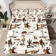 thumbnail image 2 of Castle Fairy Boys Girls Western Cowboys Twin Sheet Sets,Animal Highland Cow Bedding, 2 of 7