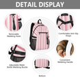 thumbnail image 4 of JIALIOU 14" Laptop Backpack Waterproof Airline Approved Stylish Casual Daypack for Travel Business College Work, Pink Striped, 4 of 8